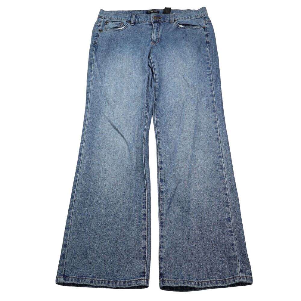 Axcess Pants Womens 12 Blue Mid Rise Pocket Button Zip Casual Denim Jeans